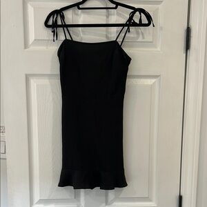 Tie Strap Black Dress